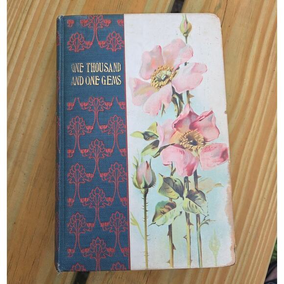 Rare 1884 A Thousand and One Gems English Poetry Antique HC Book Flowers - Picture 1 of 7